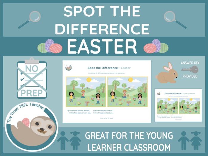 ESL Spot the Difference - Easter