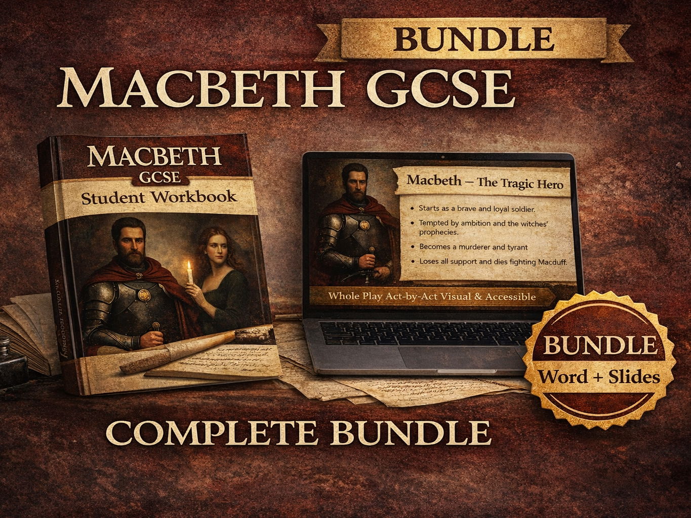 Macbeth GCSE Complete Teaching Pack – Full Lesson Slides + Student Workbook