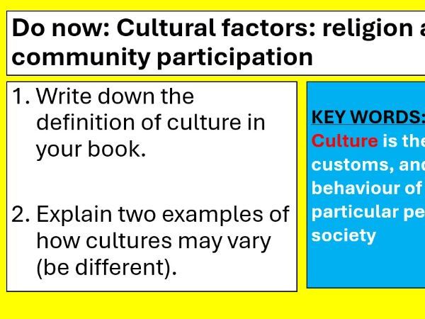 BTEC TECH AWARD Component 3 Health and Wellbeing Health & Social Care LESSON10