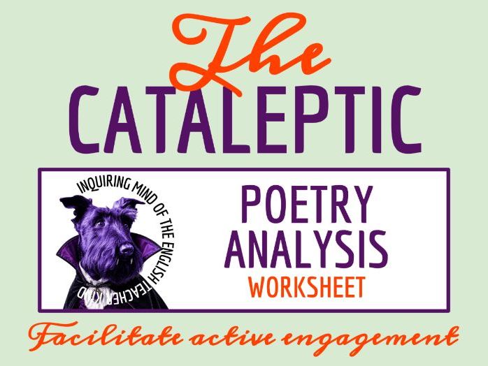 "The Cataleptic" by Charles Layng Poem Analysis Worksheet & Key | Surreal Halloween Horror Poetry