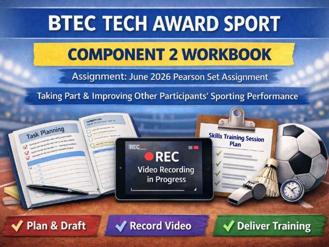 (2026) BTEC Tech Award Sport Component 2 Coursework Guidance Workbook