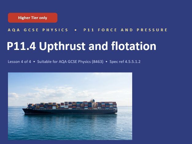 P11.4 Upthrust (AQA GCSE Physics)