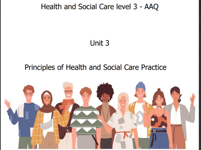 AAQ Health and Social Care - BTEC Pearson L3 - Unit 3: Complete Unit