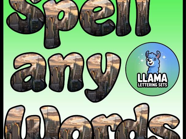 New York City Skyline Buildings Themed Lettering Set | Classroom Display | Upper & Lowercase, 0-9