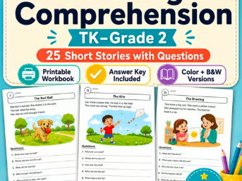 TK–2 Reading Comprehension Worksheets