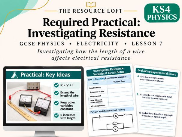KS4 Physics | Required Practical: Investigating Resistance | PowerPoint & Worksheets