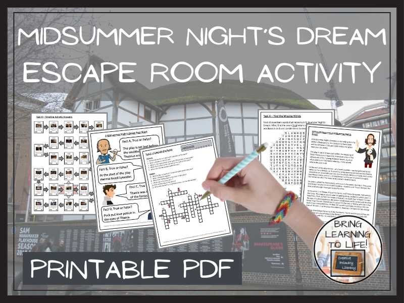 A Midsummer Nights Dream Escape Room Activity