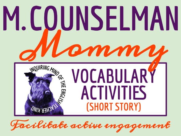 "Mommy" by Mary Elizabeth Counselman Vocabulary Worksheets | Weird Horror Tales | Modern Ghost Story