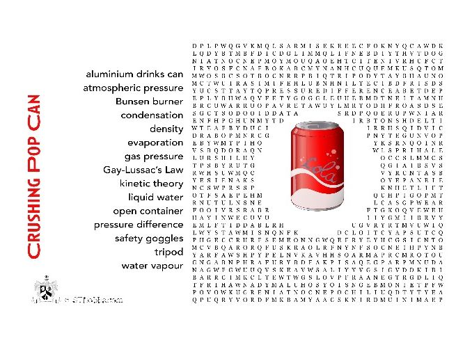 crushing pop can experiment.
