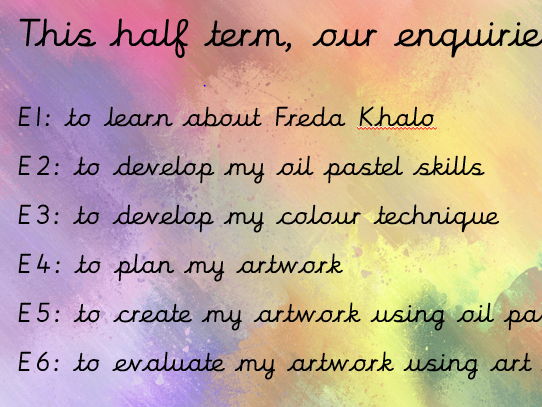 Frida Khalo ART unit of work KS2