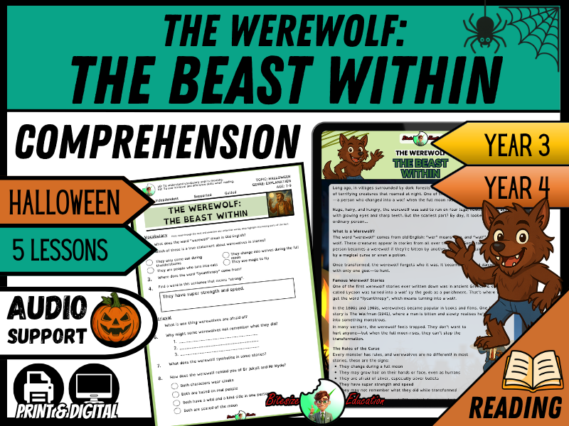 The Werewolf – The Beast Within | Reading Comprehension | Year 3/4