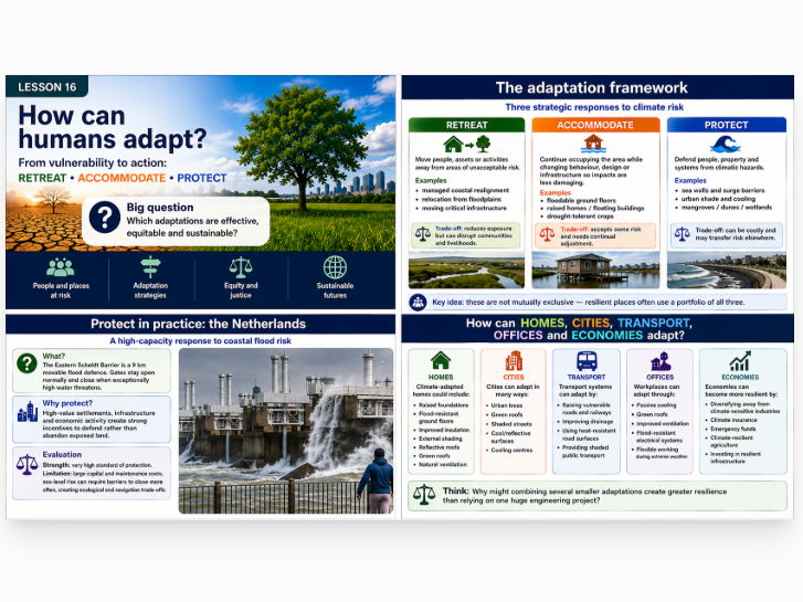 OCR A Level Geography Climate Change: How can humans adapt?