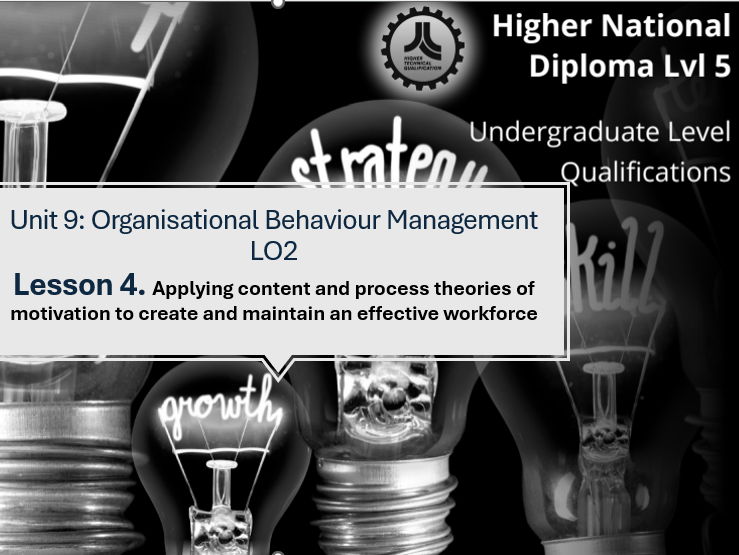 Organisation behaviour Management. HTQ/HND in management and leadership. LO2