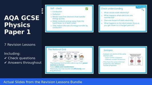 AQA GCSE Physics Paper 1 Revision Lessons & Exam Practice Bundle