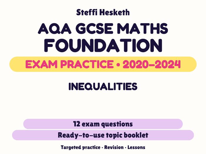 AQA GCSE Maths Foundation: Inequalities Exam Questions | 2020-2024