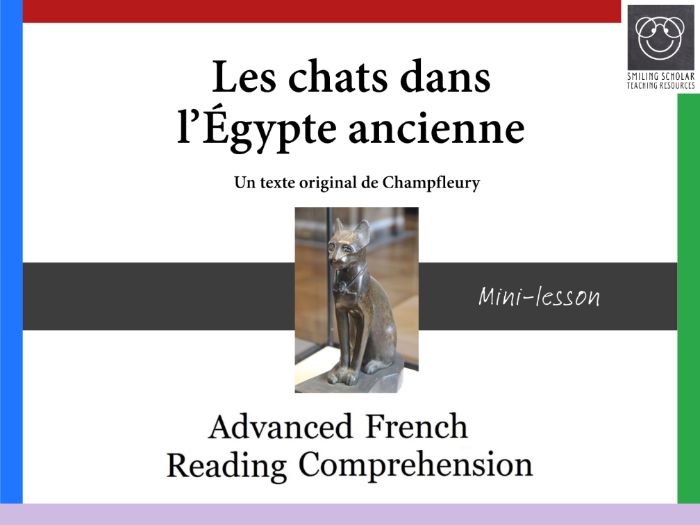 Advanced French Mini-Lesson: Les chats dans l'Égypte ancienne