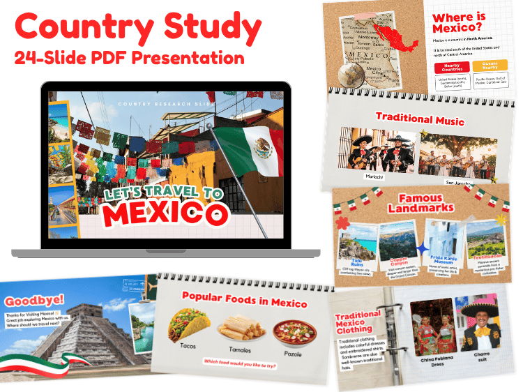 Mexico Country Study | Geography & Culture 24-Slide Presentation