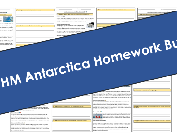KS3 Antarctica Homework Bundle