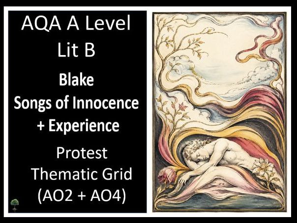 BLAKE – Songs of Innocence + Experience | AO2 + AO4 Thematic Grid | Protest - Lit B