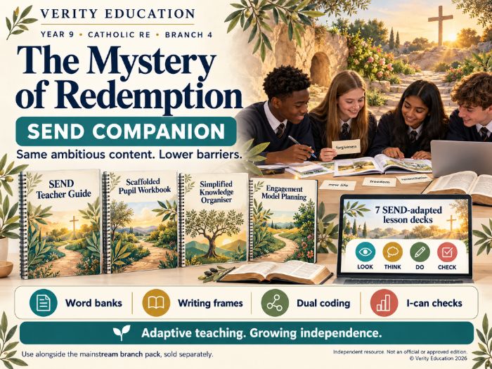 Catholic RE SEND | Y9 B4 The Mystery of Redemption | RED Adaptive + EHC