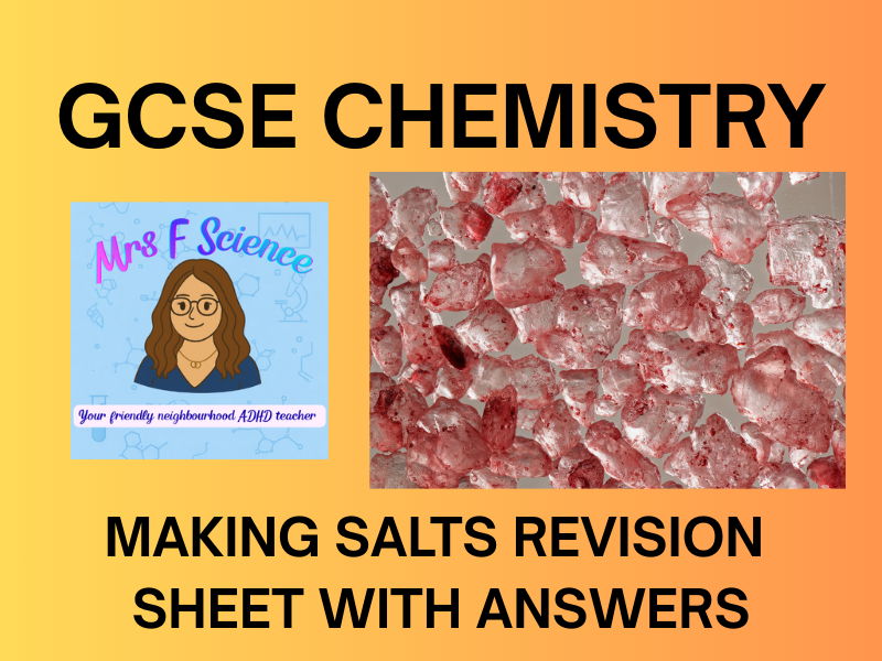 GCSE Chemistry Making Salts Required Practical Worksheet | KS4 | AQA