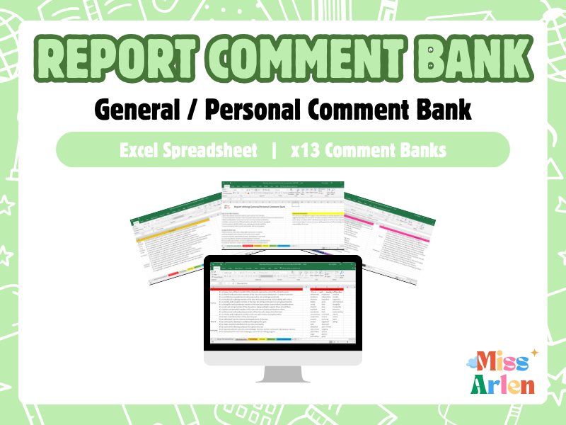 Primary School General / Personal Report Writing Comment Bank (Editable KS1/KS2 Toolkit)