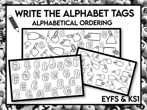 Write the Alphabet Tags EFS & KS1