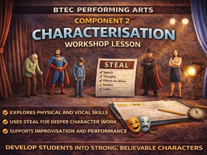 BTEC Performing Arts Component 2 Workshop Lesson: Characterisation