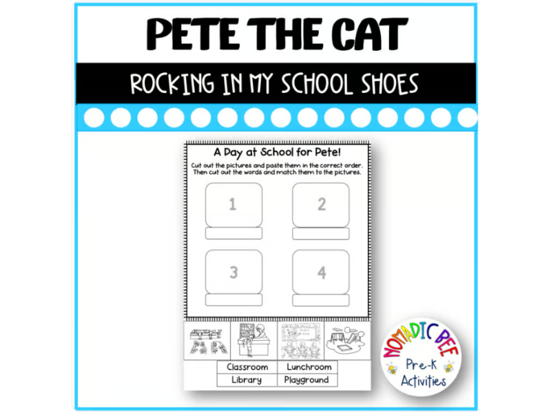 Pete the Cat Rocking in My School Shoes Activity