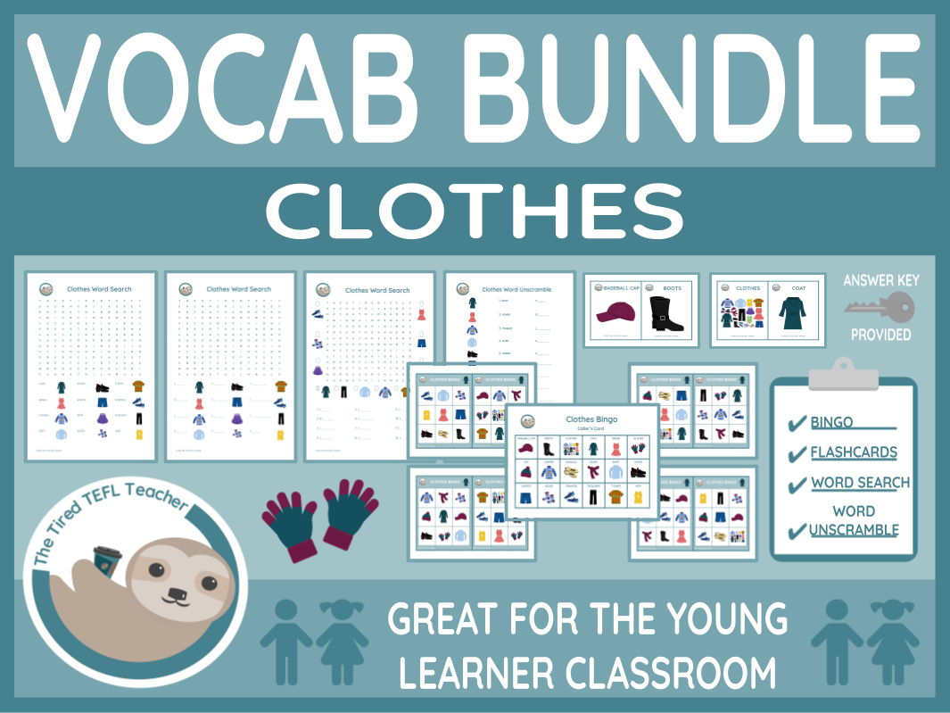ESL Clothes Vocabulary Bundle