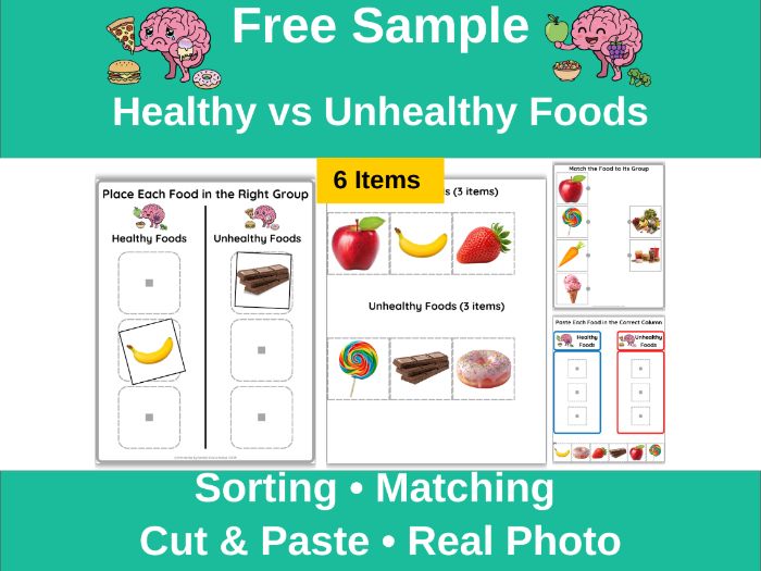 Free Sample: Healthy vs Unhealthy Sorting