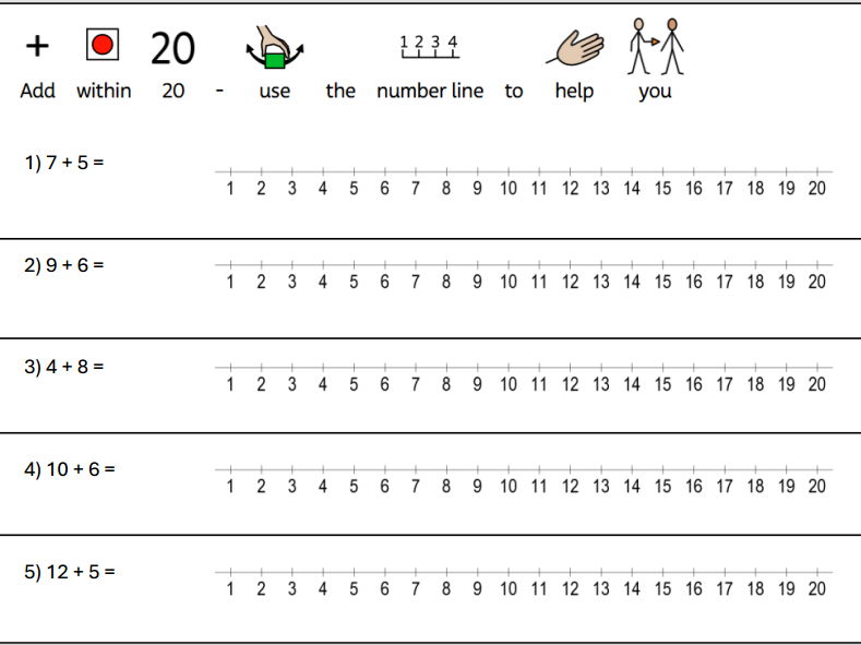 KS2/3 SEN Maths Worksheets – Addition and Subtraction – Low Ability / SEND