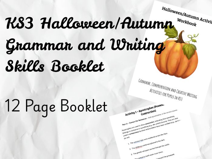 Year 8 Halloween & Autumn English Punctuation and Writing Skills Booklet