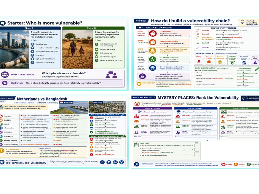 OCR A Level Geography Climate Change: Why are some places more vulnerable?