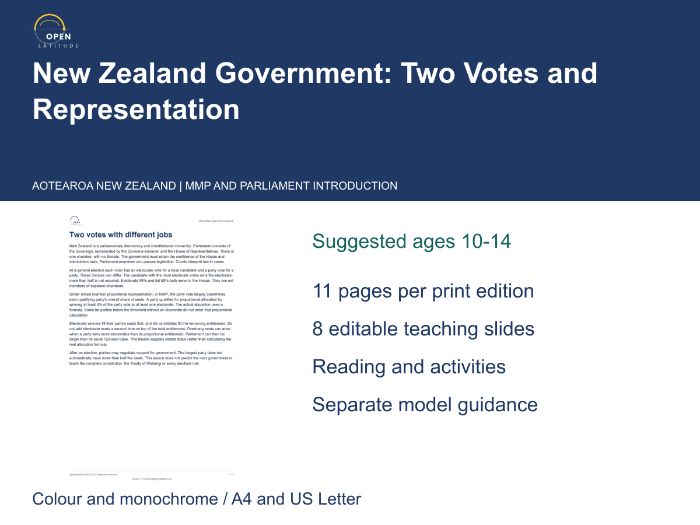 New Zealand Government: Two Votes and Representation