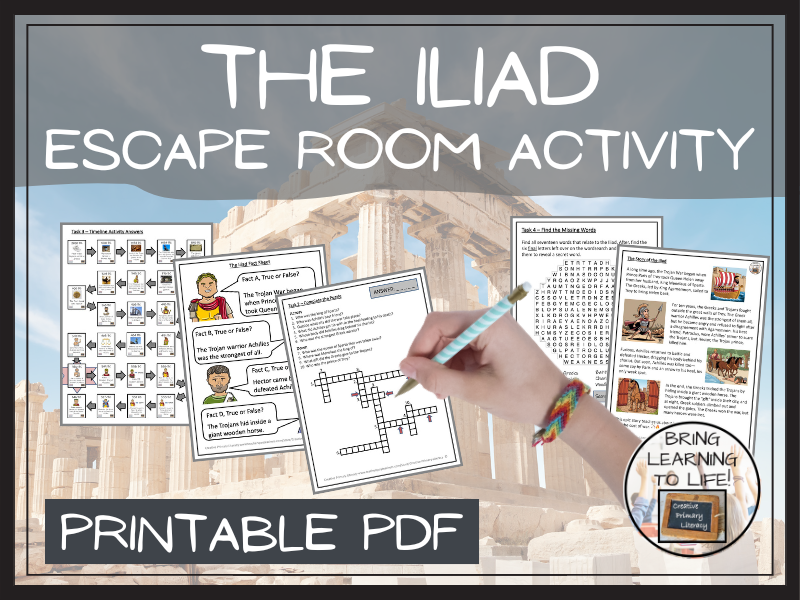 Homer's The Iliad Escape Room Activity