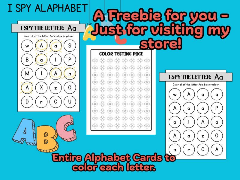 I Spy Alphabet Letters Worksheets – Fun Letter Recognition Freebie for Early Learners
