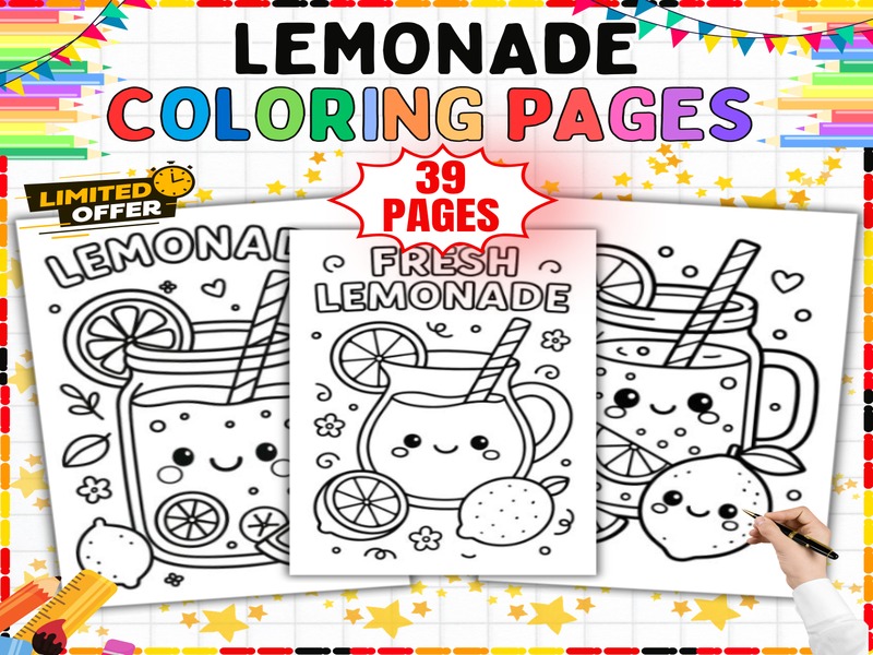 Lemon Coloring Pages | 39 Fresh Lemonade Sheets | Fruit Printables for Kids