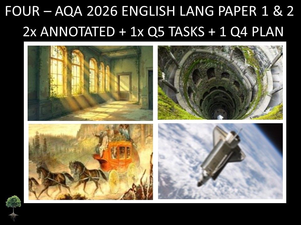 FOUR - AQA PAPER 1 & 2 | 2026 FULL MOCKS | ANNOTATED | Q5 TASKS | Q4 PLAN