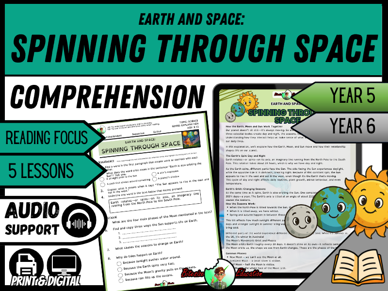 Spinning Through Space | Reading Comprehension | Year 5/6
