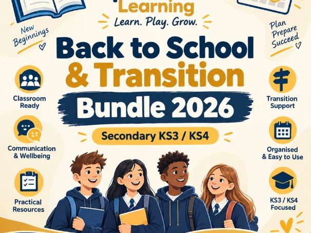 Back to School & Transition Bundle 2026 | Secondary KS3 KS4 | Assembly + Form Time + Icebreakers