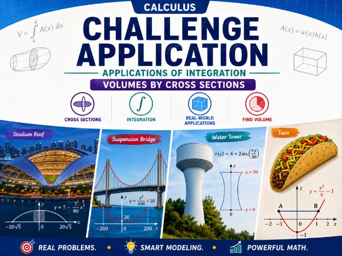 Volume by Cross Sections Calculus Workbook