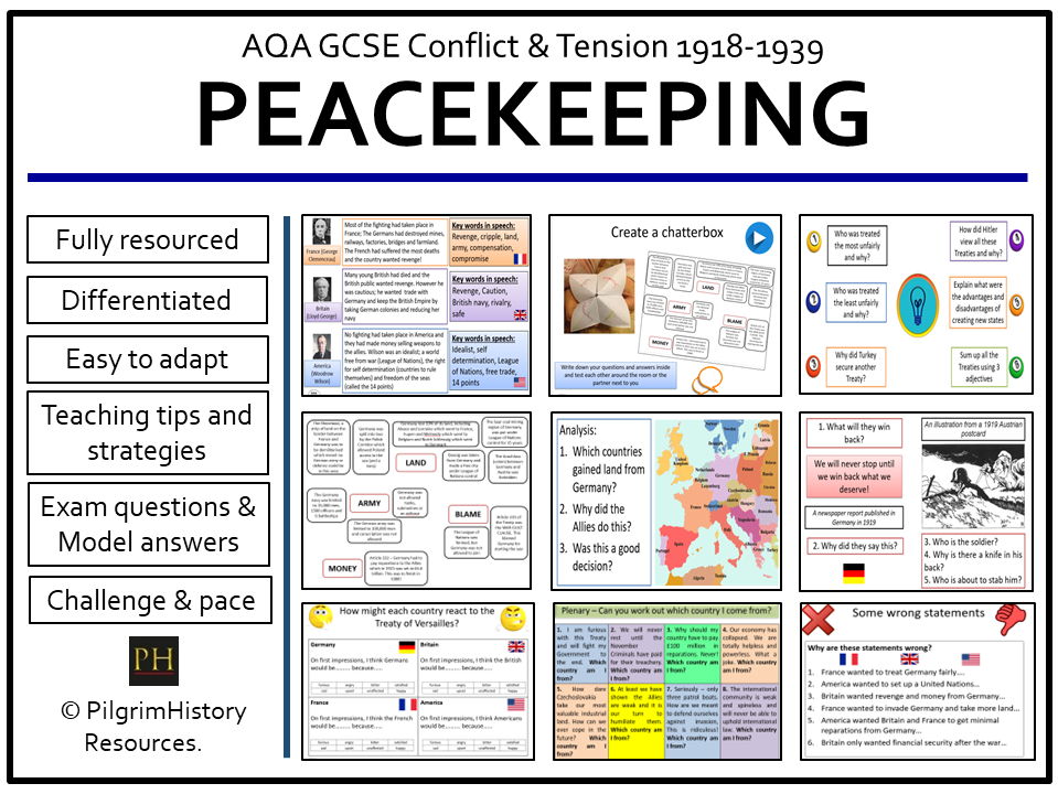 AQA GCSE Conflict and Tension Peacekeeping Bundle