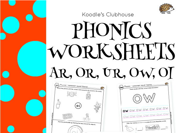 Phonics worksheet Ar,Or,Ur,Oe,Oi