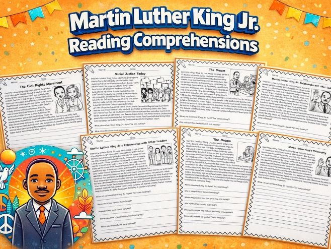 Martin Luther King Jr Reading Comprehension Activities - MLK - Close Reading