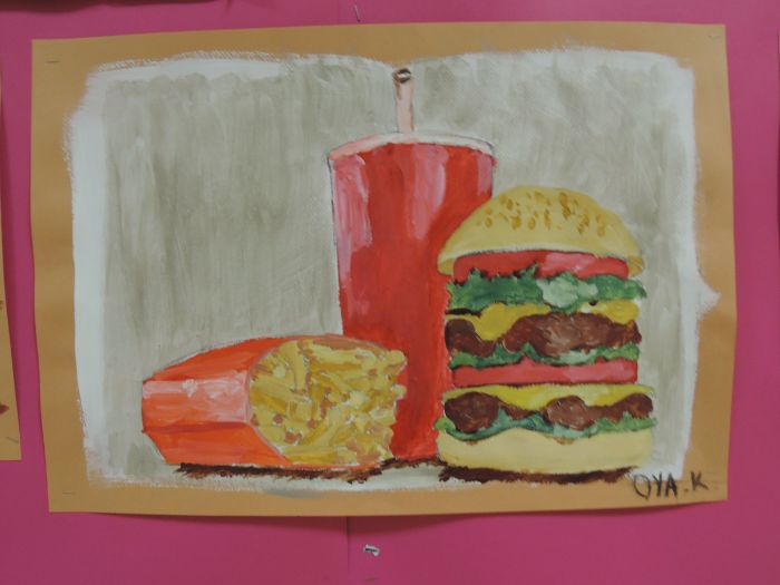 FOOD ART, Wayne Thiebaud style