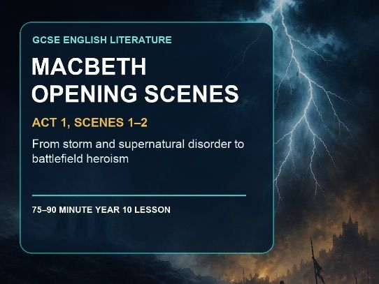 Macbeth Act 1 Scenes 1–2 GCSE Lesson