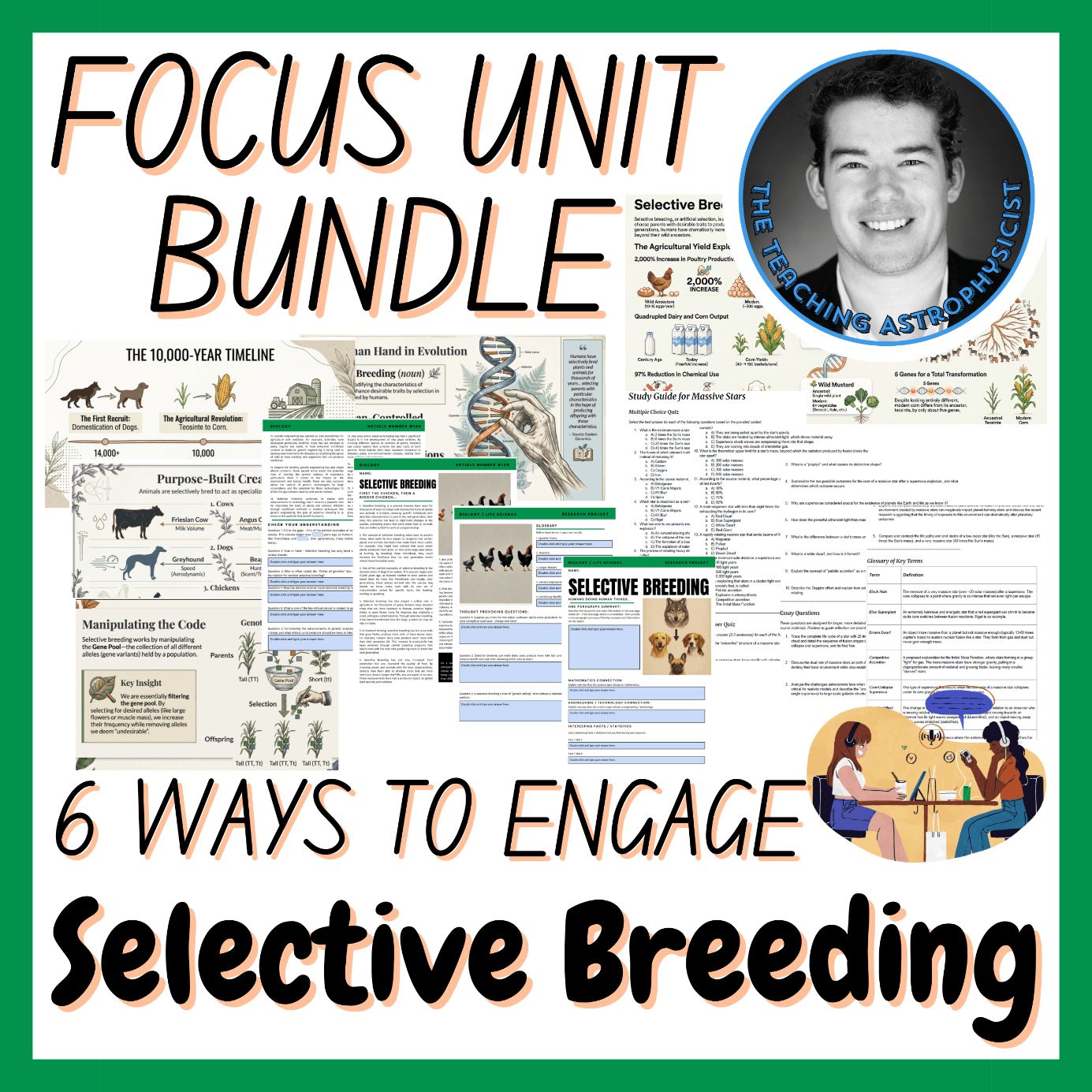 Selective Breeding | Biology Focus Unit Bundle | 6 Resources inc. Quiz