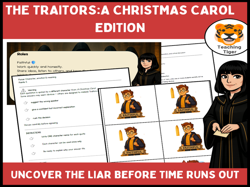 A Christmas Carol Traitors Game | Engaging Group Activity & Revision Lesson