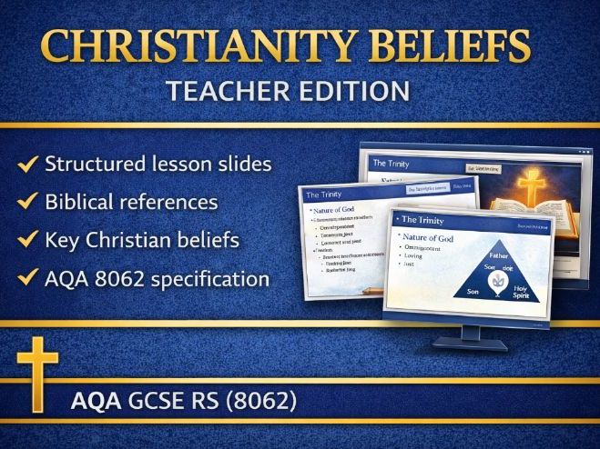 GCSE Religious Studies Christianity Beliefs Teacher Edition | AQA 8062 Lesson Pack